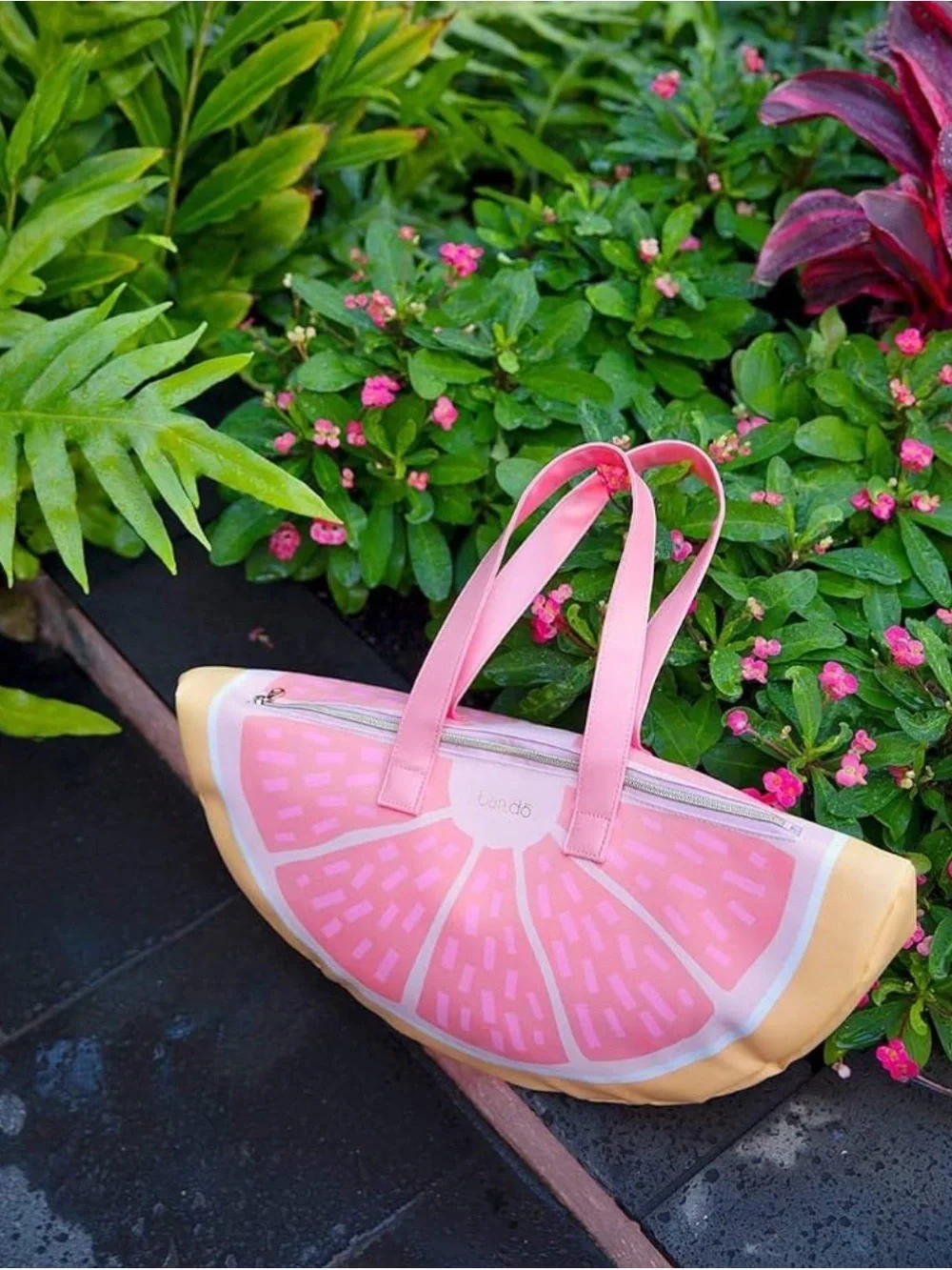 Coral Pink Citrus Slice Tote Bag - Women Bags